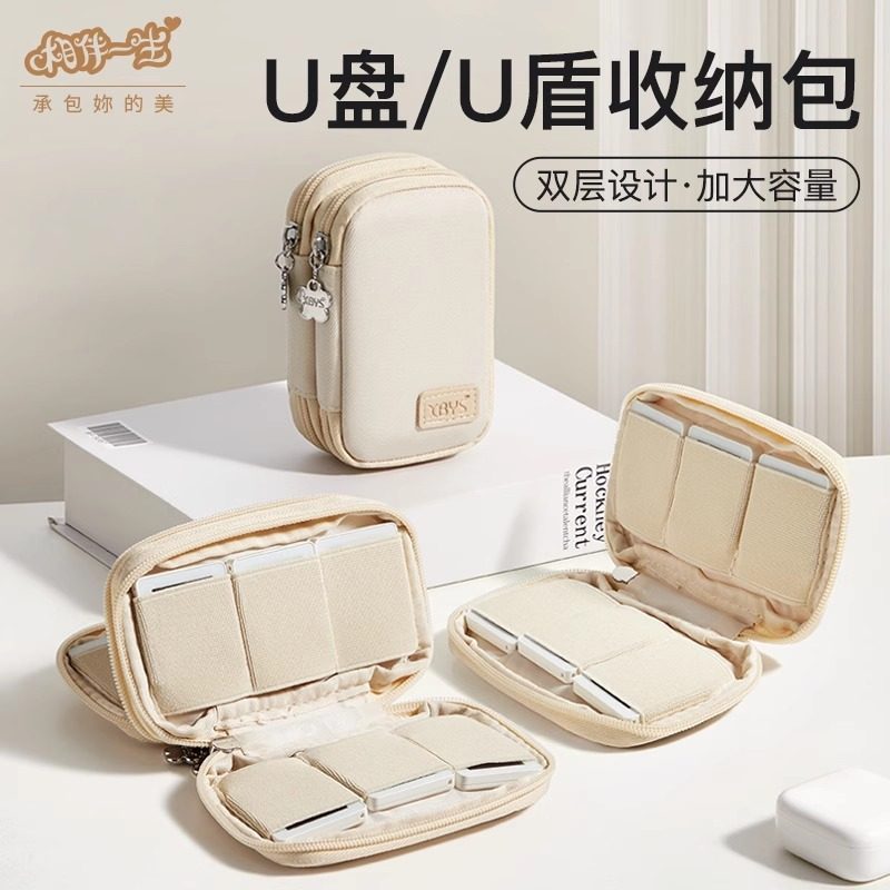 เคสป้องกัน U Disk Storage สองชั้น UKey Portable Corporate U-Shield Net Silver Bag