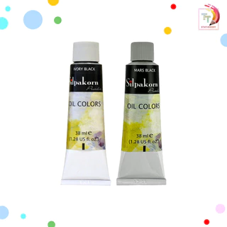 Silpakorn Pradit (ศิลปากรประดิษฐ์) สีน้ำมัน Oil Colors ขนาด 38 ml. เนื้อข้น เม็ดสีละเอียด (1 หลอด)