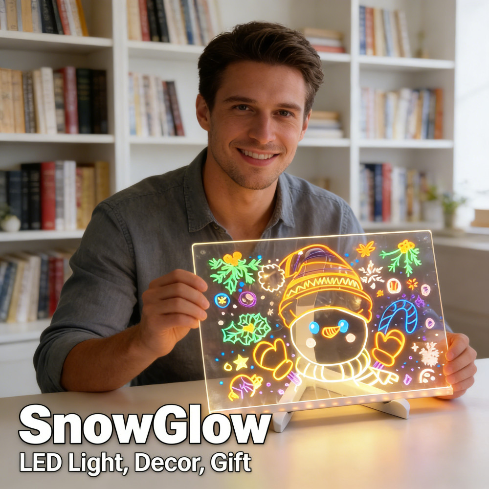 CREATIVE LED CLEAR DRAWING BOARD BONUS 12 PEN PREMIUM CHILDRENS CAFE ADVERTISING ขนาด 2 ตัวแปร LIGHT