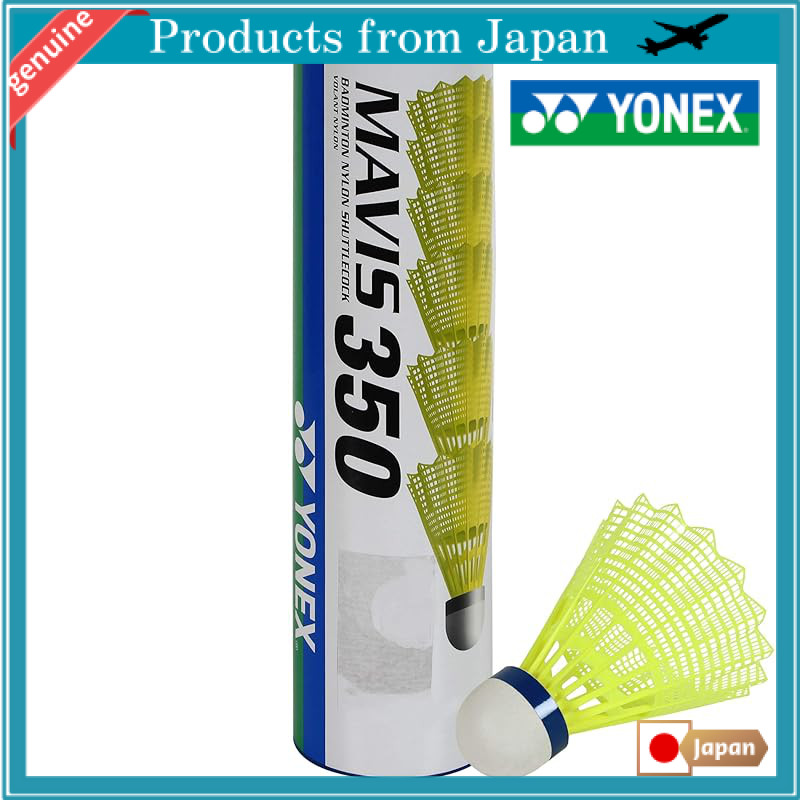 YONEX Mavis 350 Nylon Shuttlecock with Blue Cap (Yellow)