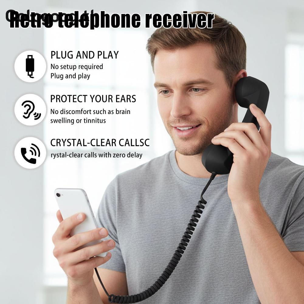 [colog-th] Retro Phone Handset Ergonomics Creative Phone Head Set for Calls Meetings