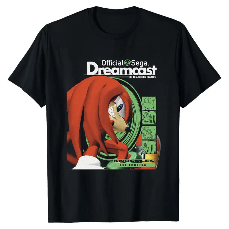 เสื้อยืดลายการ์ตูน Knuckles the Echidna Sonic The Hedgehog ของขวัญน่ารักสำหรับคนรักอนิเมะ 1220 เสื้อ