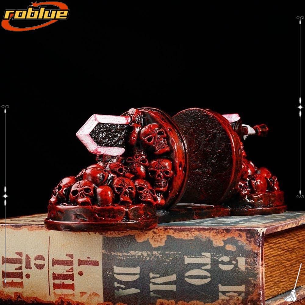 ROBLUE Furious Dragon Slayer Bookend,เรซินกันลื่น Berserk Bookends,Creative Sturdy Base Craft Dragon