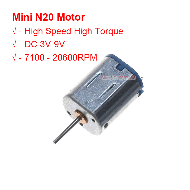 Mini N20 แบน DC มอเตอร์ DC 3V 5V 9V 20600RPM ความเร็วสูงแรงบิดขนาดใหญ่สําหรับของเล่นมอเตอร์รุ่น