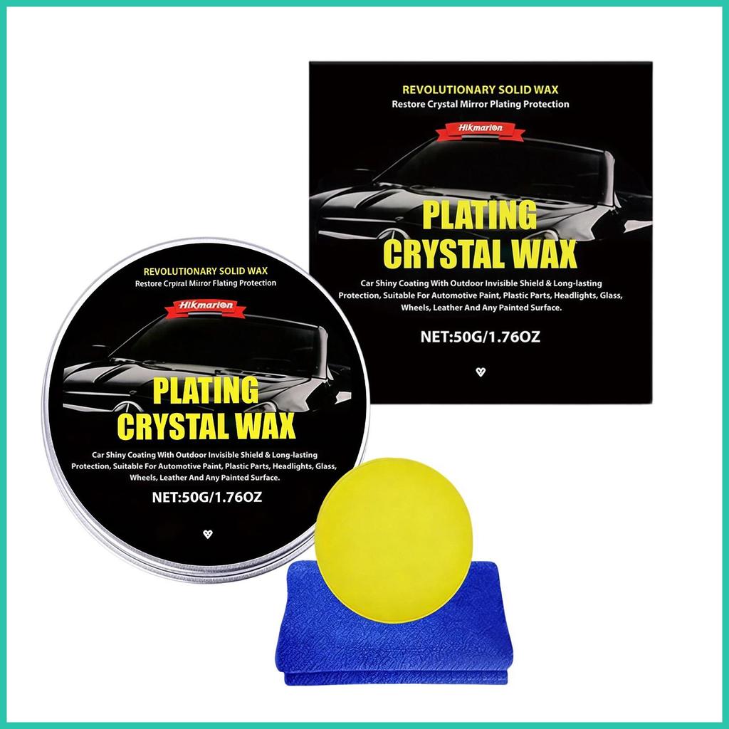 Car Wax Paste Auto Restorer อุปกรณ์ทําความสะอาดพร้อมฟองน้ําและผ้ารถแว็กซ์สําหรับรายละเอียดยาว novph