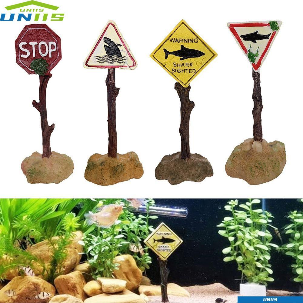Uniis ป้ายเตือนปลาฉลาม สําหรับตกแต่งตู้ปลา