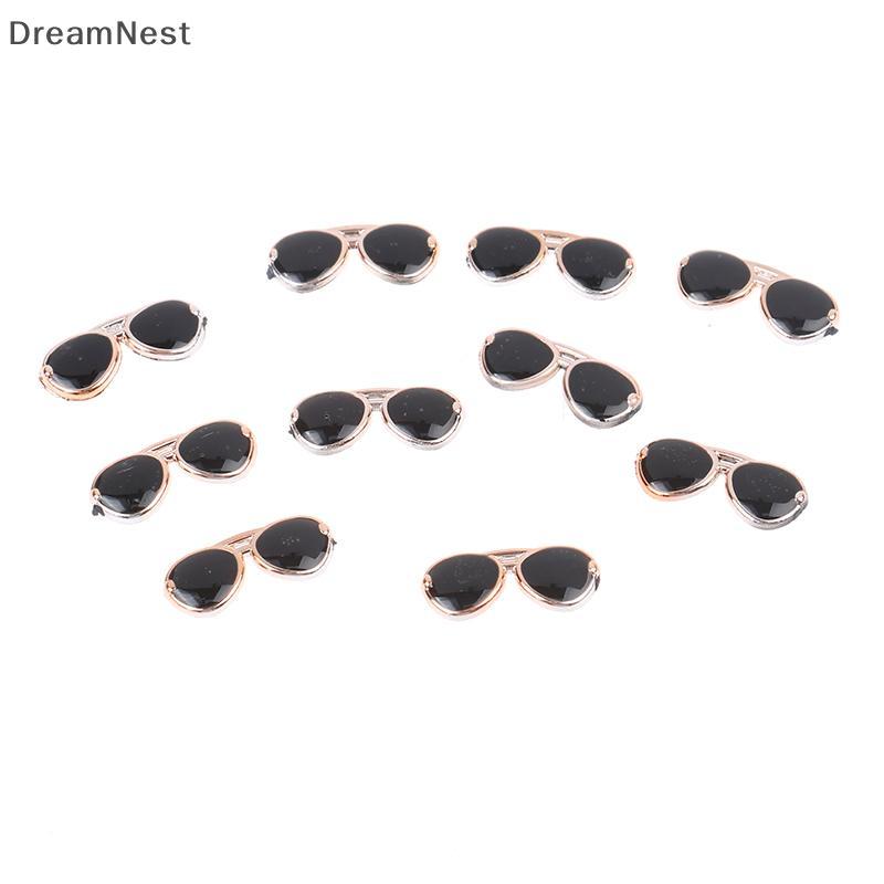 [DreamNest] 10 ชิ้นแว่นตากันแดดขนาดเล็ก Flatba เรซิ่น DIY ตกแต่งเล่นของเล่นสําหรับตุ๊กตาอุปกรณ์เสริม (th)