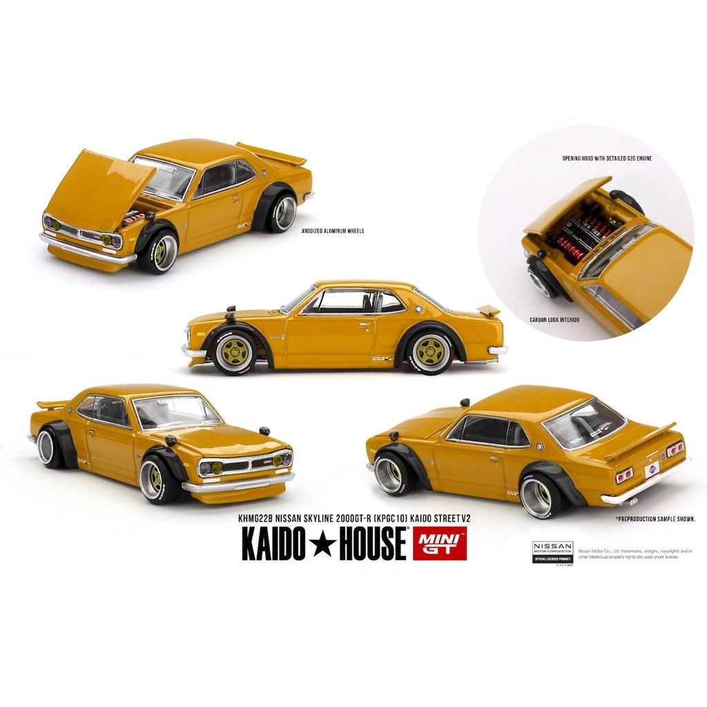 MINI GT No.228 Kaido★House Nissan Skyline 2000 GT-R (KPGC10) Kaido Street V2 KHMG228