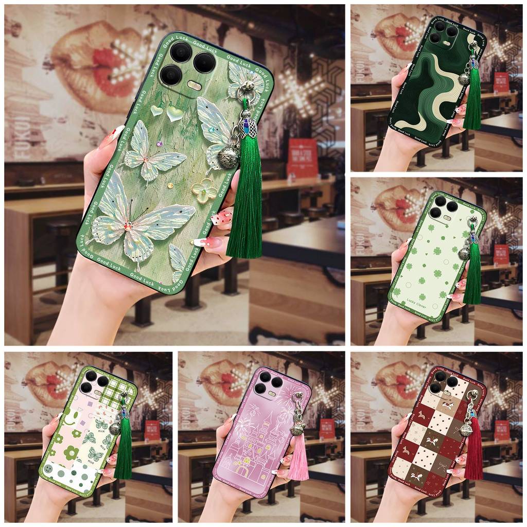 พู่ Bell เคสโทรศัพท์สําหรับ TCL T-Mobile Revvl8 Pro/T Phone3Pro Anti-knock TPU เคสโทรศัพท์กันกระแทกก