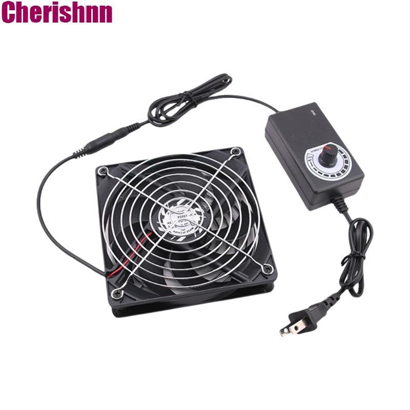 CHERIS US 120 มม.220V 240V พัดลม 2750RPM พัดลมระบายอากาศปรับความเร็วลมสําหรับสัตว์เลี้ยง