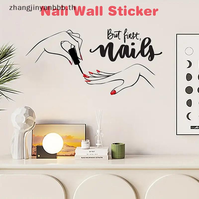 # jinyan # 1 ชิ้น Creative Nail Art Stiers Nail Art Studio Dressers Home Baground ผนังตกแต่ง Stiers 