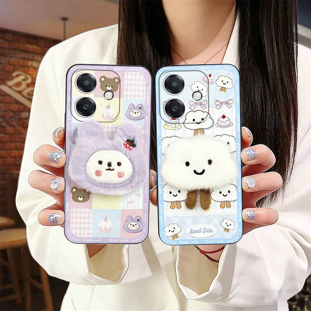 กระเป๋าโทรศัพท์ตุ๊กตาเคสโทรศัพท์สําหรับ OPPO A3X Global/A3Global/A40 4G/A40M/A3i ปกหลังป้องกันฝุ่น T