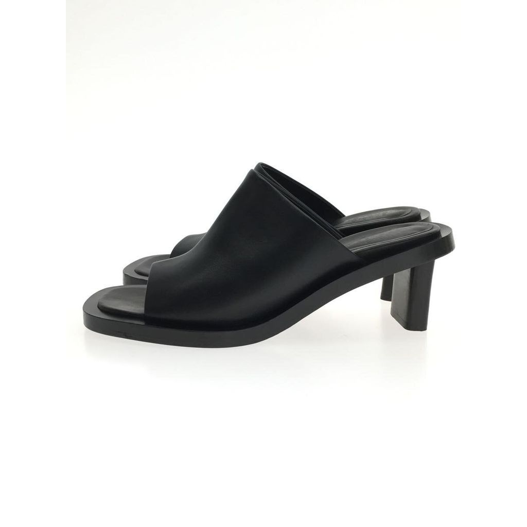 studio NICHOLSON Sandals OPEN TOE MULE square 41 black leather Direct from Japan Secondhand