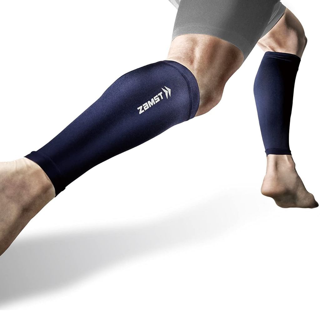 ZAMST Gradated Compression Stockings Calf Sleeve Compression Running (Pair) Size S Navy 385521