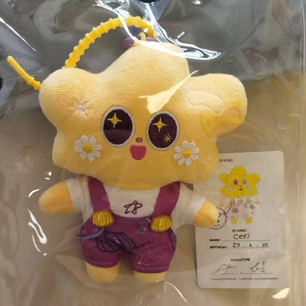 Gmmtv shop gmm ของแท้ AouBoom ตุ๊กตา Ceri No card ตุ๊กตาผ้าฝ้าย Q น่ารัก 10 ซม.ตุ๊กตาจี้น่ารักสาวหัว