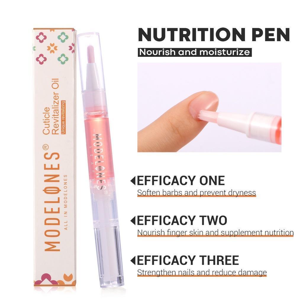 MODELONES Cuticle Oil Pen ปากกาออยล์บำรุงเล็บ+จมูกเล็บ วิตามินบำรุงเล็บ 5g