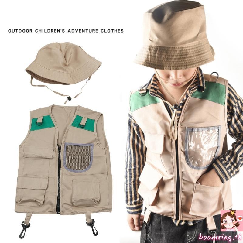 Boom 2 ชิ้นเด็ก Explorer Kit สําหรับสํารวจกลางแจ้งเด็ก Safari เครื่องแต่งกาย STEM Outdoor Explorer ช