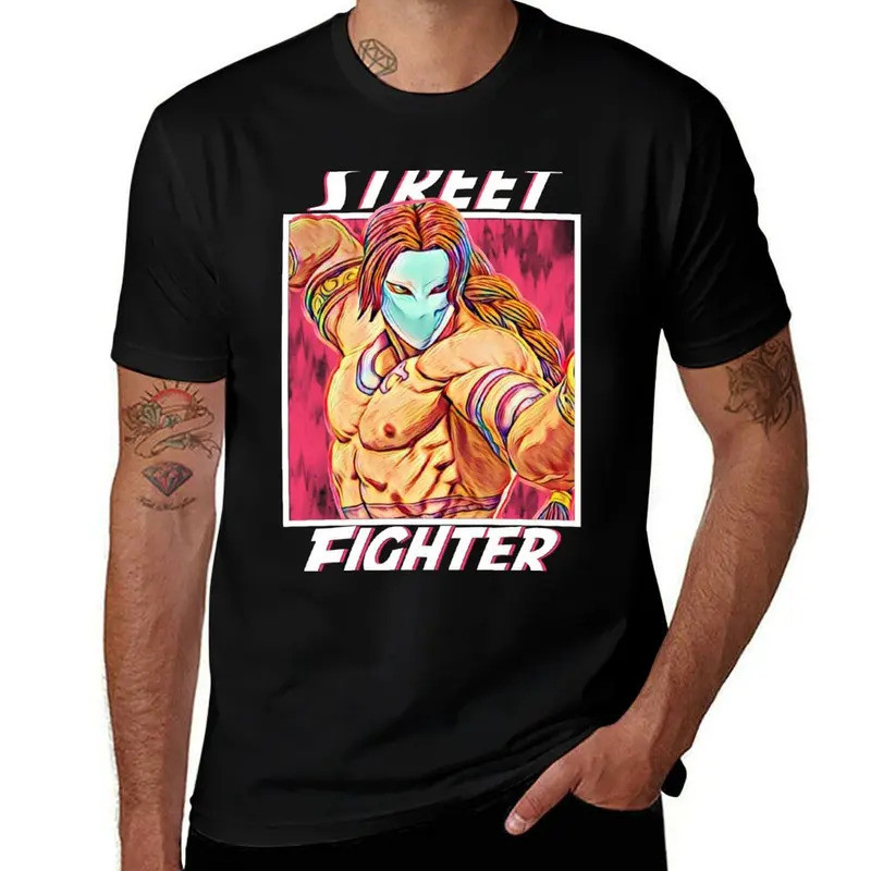 เสื้อยืด Street Fighter – Vega แฟชั่นเกาหลี เสื้อยืดผู้ชาย เสื้อยืดเรียบง่ายสำหรับผู้ชาย