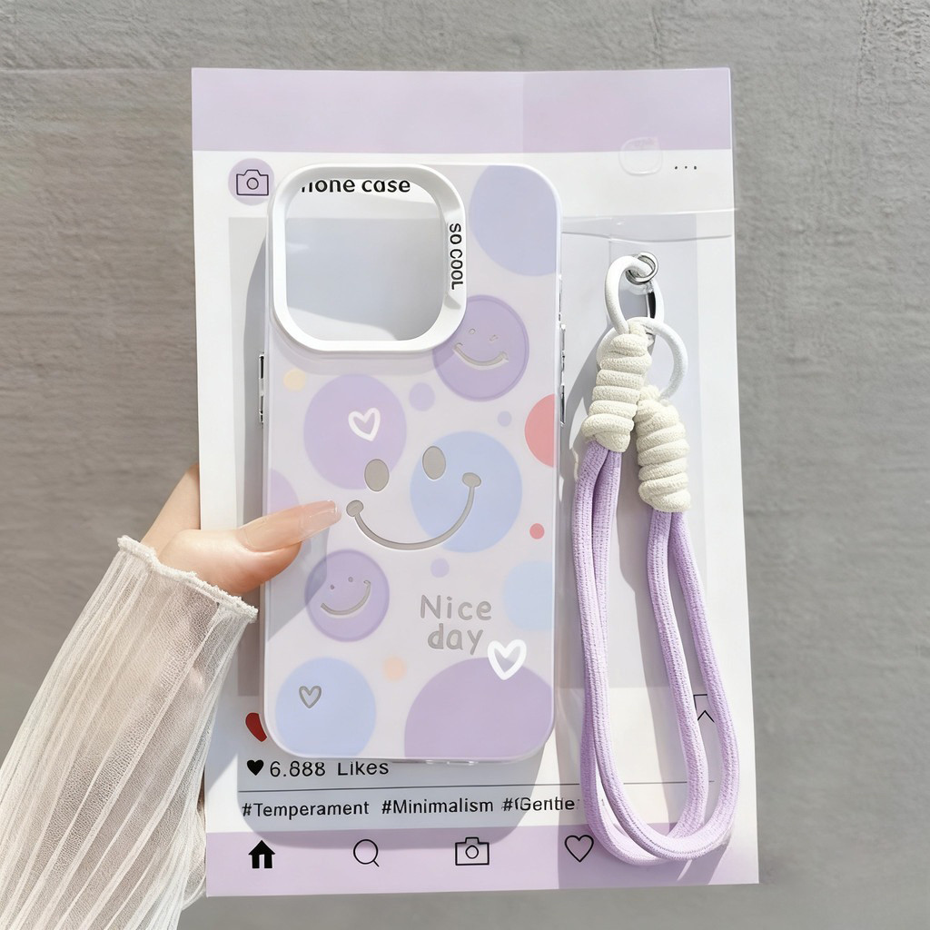 เคสโทรศัพท์ลายดอกไม้การ์ตูนน่ารักระดับพรีเมียมสำหรับ iPhone 17 16 15 14 13 12 11 Pro Max 6 7 8 Plus X XR XS MAX เคสกันกร