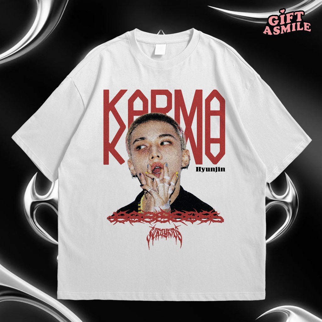 STRAYKIDS Custom KPOP Oversize T-Shirt - KARMA - HYNJIN 226z