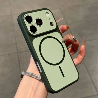 เปลี่ยนทันทีถึง 17SeriesLuxury สีการปิดกั้นซิลิโคนเคสโทรศัพท์สําหรับ IPhone 17 16 15 14 13 12 11 Pro Max 17AIR ปลอกแม่เหล็ก Matte Skin Feel Anti-slip ฝาครอบกันกระแทก