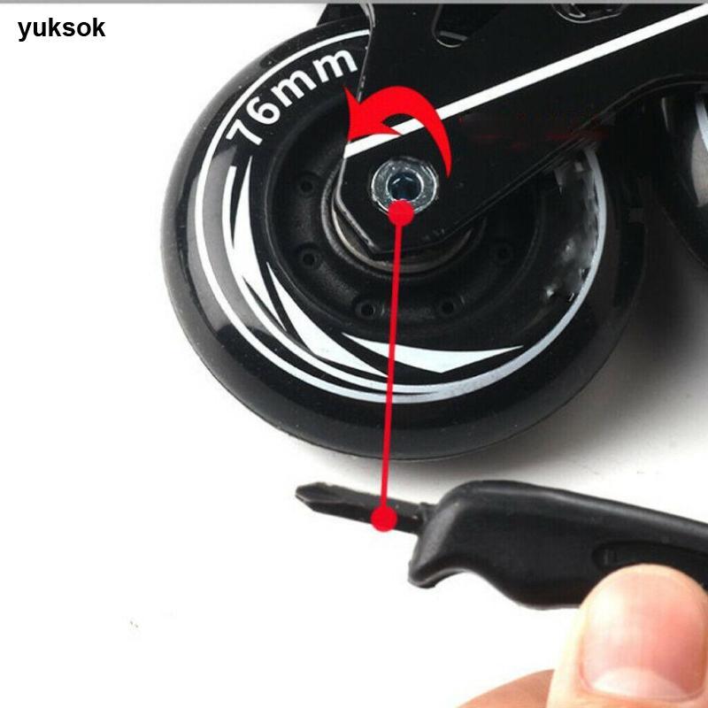 Yuksok เบรกกรอบสำหรับรองเท้าสเก็ตอินไลน์ ขนาดผู้ใหญ่ พร้อมสกรู — صورة 8