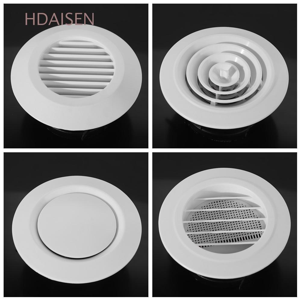 HDAINS รอบ Air Vent Extract Valve, พลาสติก 75-200 มม.Air Vent Extract Valve Grille, ไอเสียปรับ Wall Mount สีขาวท่อระบายอากาศฝาครอบห้องครัวอาบน้ํา