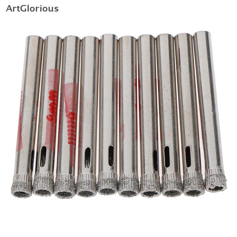 Art 10 ชิ้น 6 มิลลิเมตรเพชรเคลือบ Core Hole Saw เจาะ Bits กระเบื้องแก้วเครื่องมือเซรามิค N