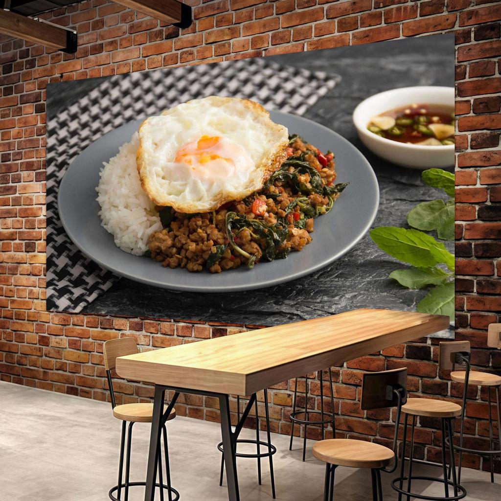 ลายใบโหระพา พรมตกแต่งพัดลมขัดสไตล์ไทยเหมาะสําหรับร้านอาหารไทยร้านอาหารธรรมดาตลาดกลางคืนเกียร์และบาร์ขนาดใหญ่เพิ่มรสชาติไทยสร้างบรรยากาศอาหารถนนเป็นพื้นหลังสะดุดตาสําหรับเกียร์ขนาดใหญ่สามาร ยังสามารถใช้สําหรับรั้วตกแต่ง