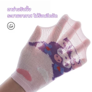 ถุงเท้าเด็ก ถุงเท้าเด็กกันลื่น 1 แพคมี 5 คู่ จุดกาวกันลื่น แบบบาง ระบายอากาศ นุ่มสบาย