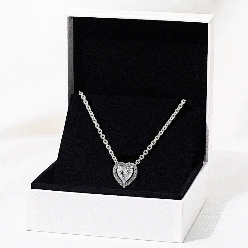 พร้อมส่ง🚚 Pandora เงิน925 Sublime Heart สร้อยคอรูปหัวใจ 45cm