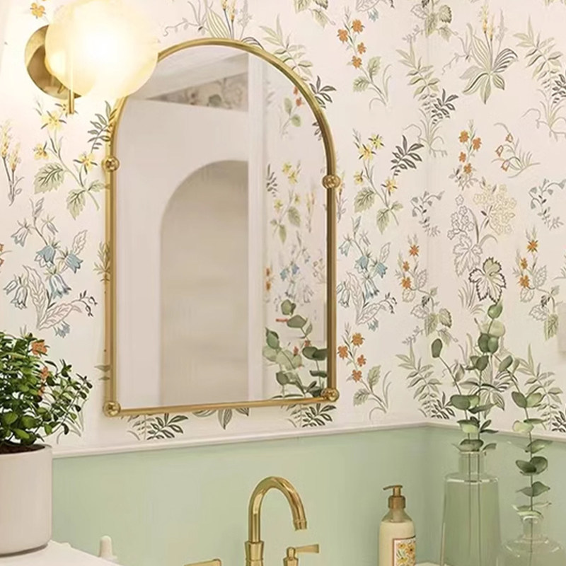 ตกแต่งห้อง wallpaper ติดผนัง วอลเปเปอร์ตกแต่งผนังห้องน้ำสไตล์นันยางสไตล์ฝรั่งเศสสติกเกอร์ห้องน้ำกันน