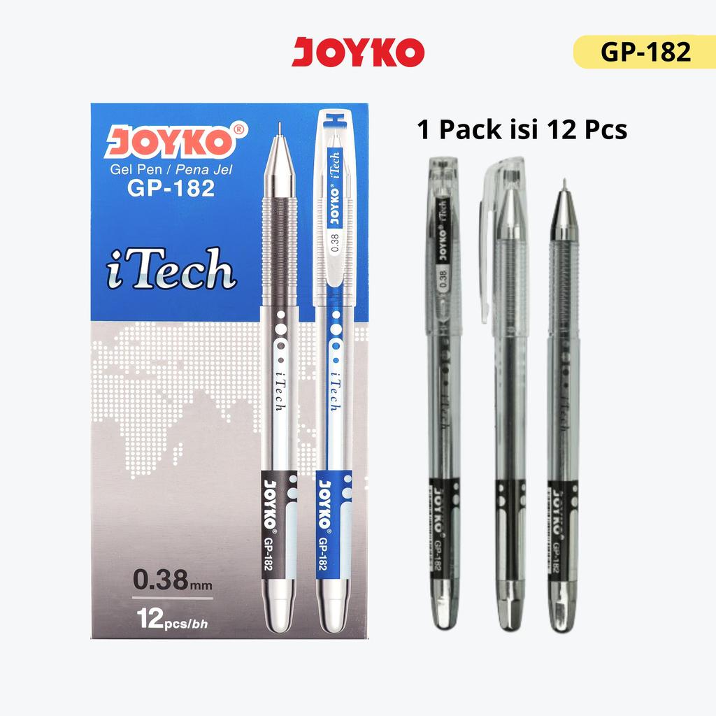 JOYKO ปากกาเจล 1 แพ็ค GP-182 I-Tech 0.38 มม. เนื้อหา 12 ชิ้น