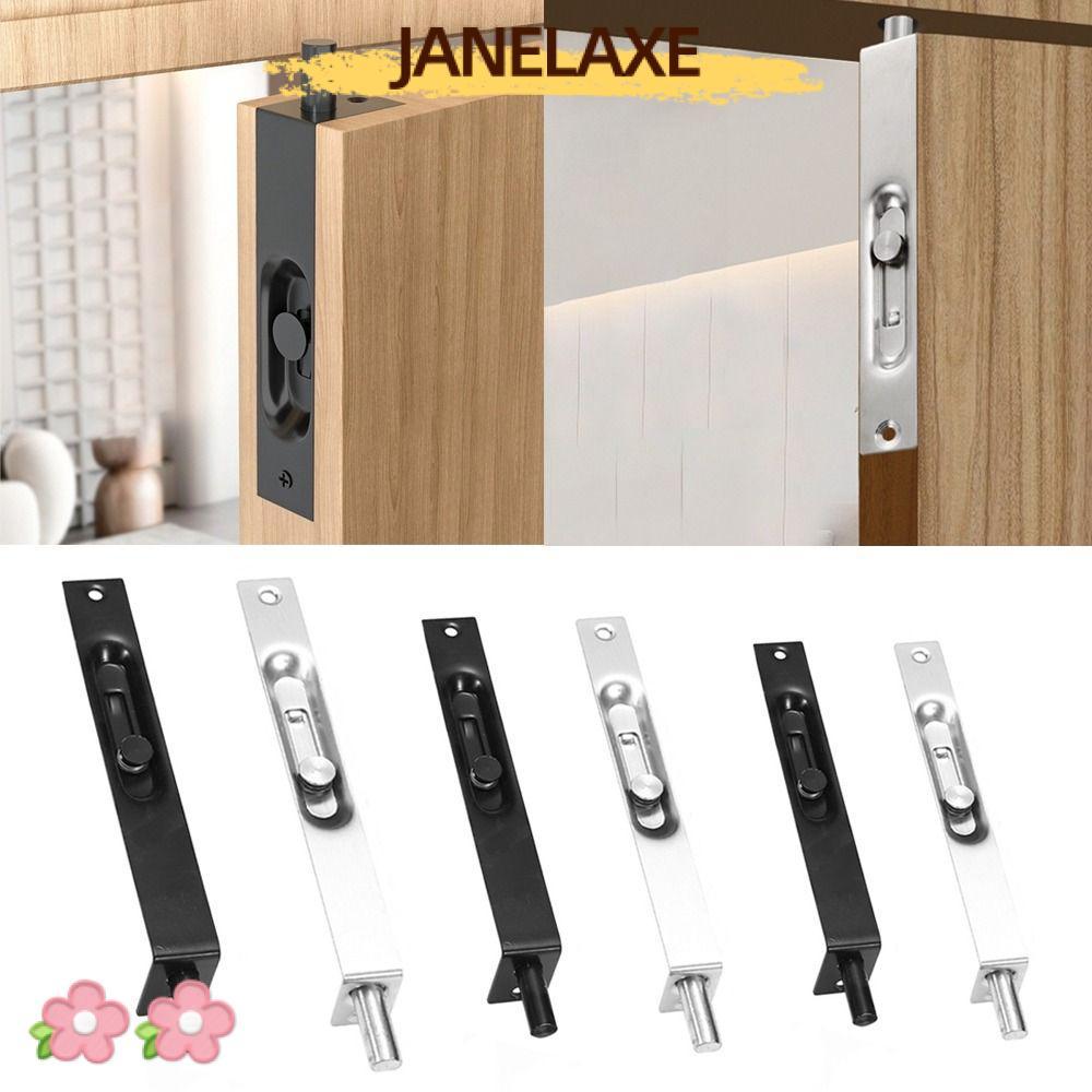 JANELAXE932JN สลักประตู, 4/6/8/10/12 นิ้วฮาร์ดแวร์สลักเกลียวประตู, สแตนเลส Anti-theft สไลด์ Bolt Sec
