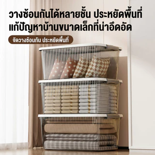 ลังเก็บของ กล่องเก็บของมีฝาปิด กล่องพลาสติก โปร่งใส/เทา วัสดุ ชPP กล่องเก็บของอเนกประสงค์ มีหลายขนาดให้เลือก