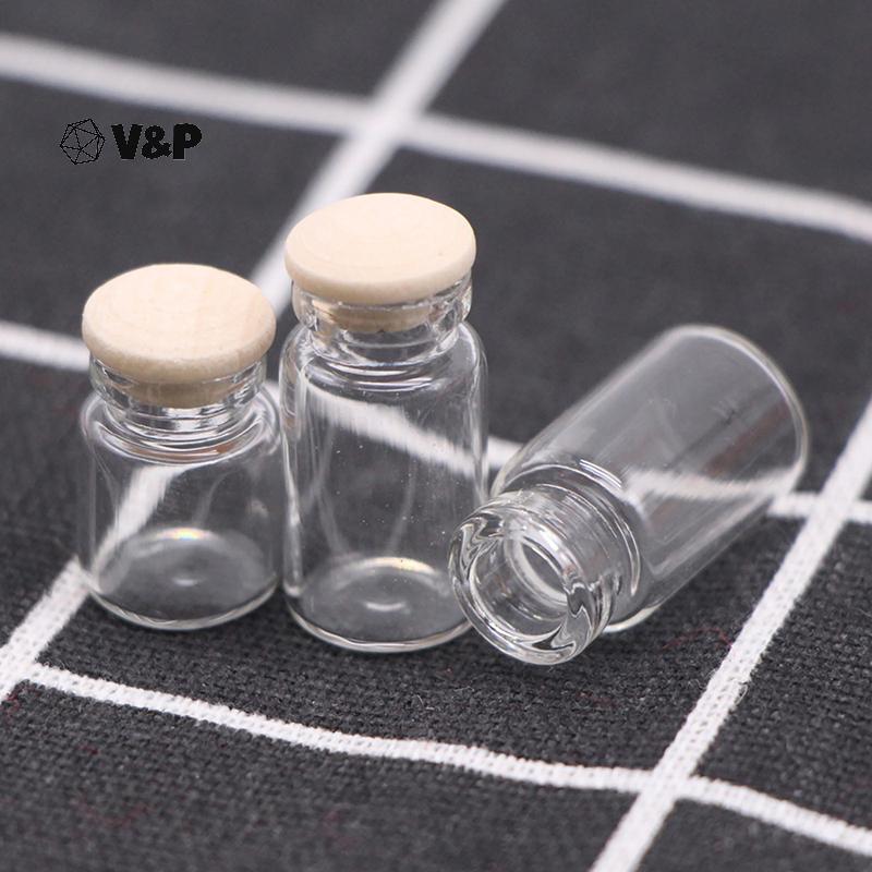 V&P 4 ชิ้น/เซ็ตบ้านตุ๊กตา Mini Candy Jar ห้องครัวอาหารเล่นฉากโปร่งใส Jar