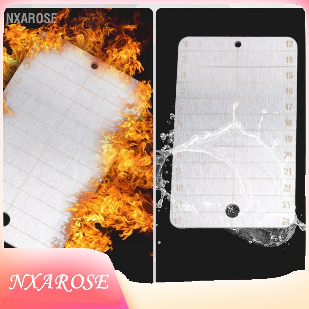 Nxarose Crypto Seed Phrase Storage แผ่นสำรองโลหะทนไฟสำหรับเครื่องมือการกู้คืน Bitcoin Cryptocurrency