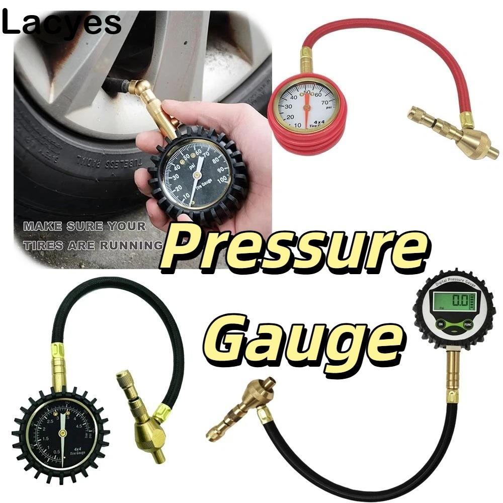เครื่องวัดความดันลมยาง LACYES, 75Psi Range เครื่องวัดยางแบบกลไกอัตโนมัติ, จอแสดงผลดิจิตอลโลหะ Manome