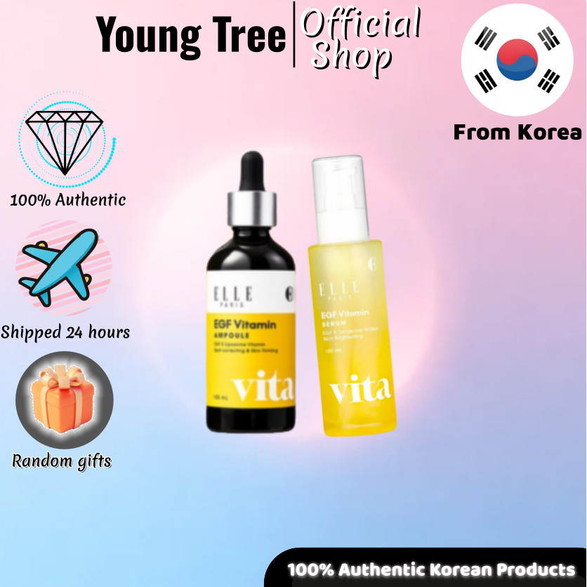 [ELLE PARIS] EGF Vitamin Ampoule 100ml/EGF Whitening Vitamin Blemish Moisture Serum 100ml