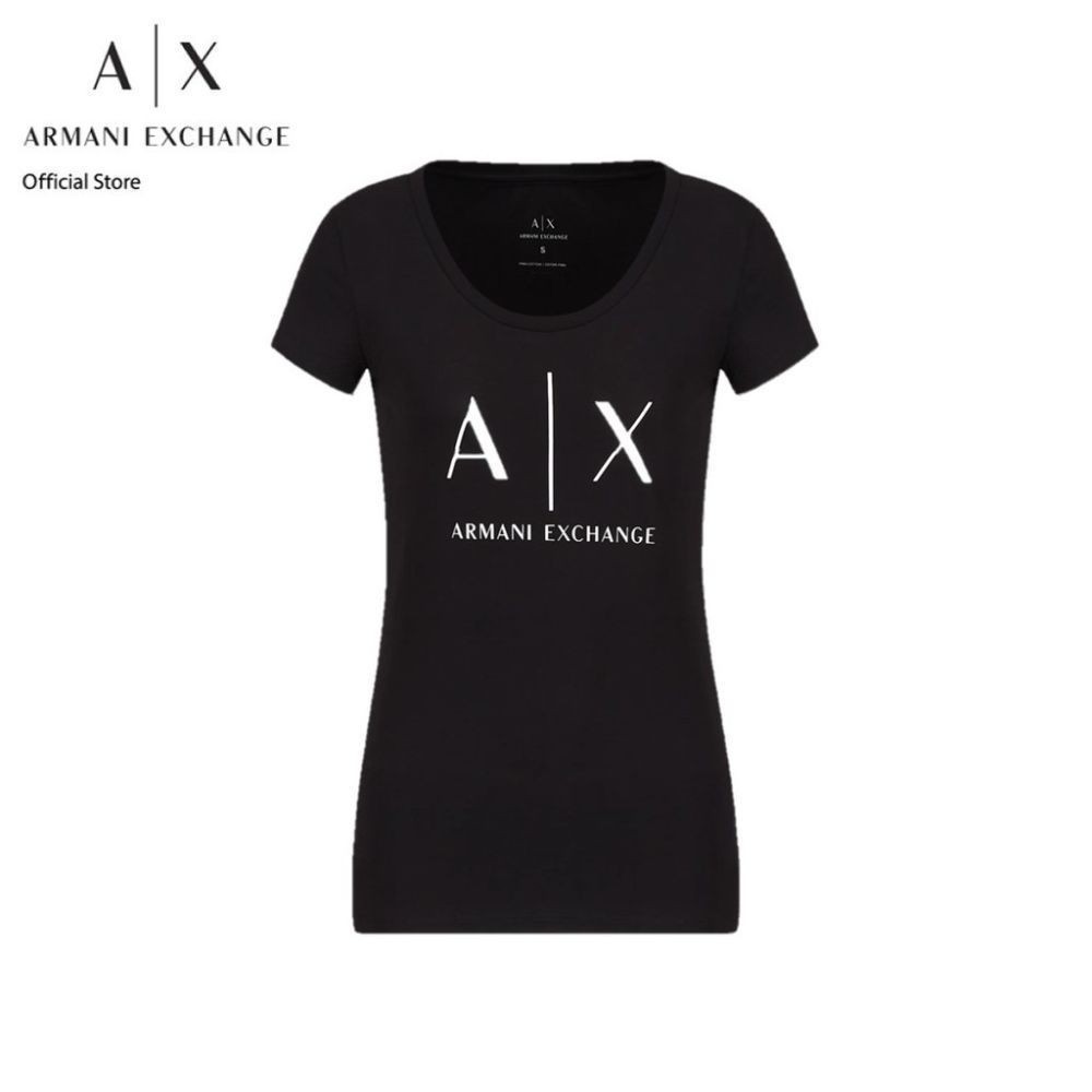 AX Armani Exchange เสื้อยืดผู้หญิง รุ่น AX 8NYT70 YJ16Z1200 - สีดำ