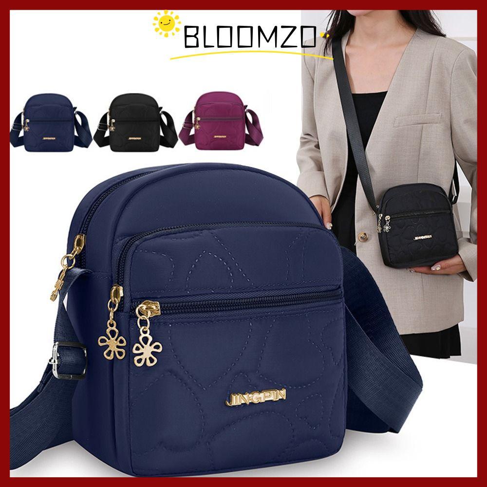 in stockBLOOMZO Messengers Bag, Nylon Crossbody Small Square Bags, Multi-Channel Mobile Phone Bag