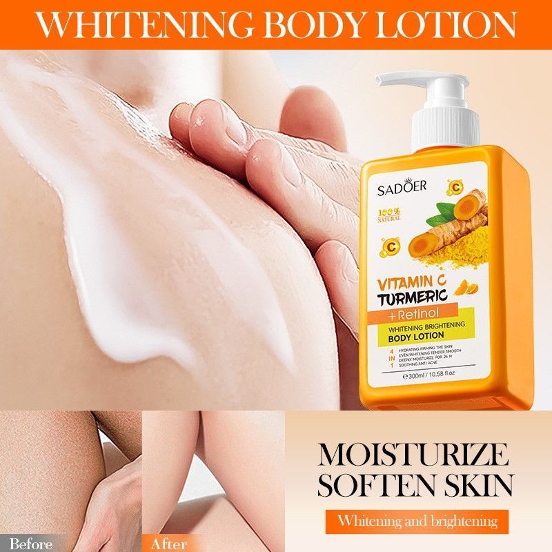 Hot Sale#Body Lotion SADOER Vitamin C Turmeric&Retinol Brightening5ya TWZ9