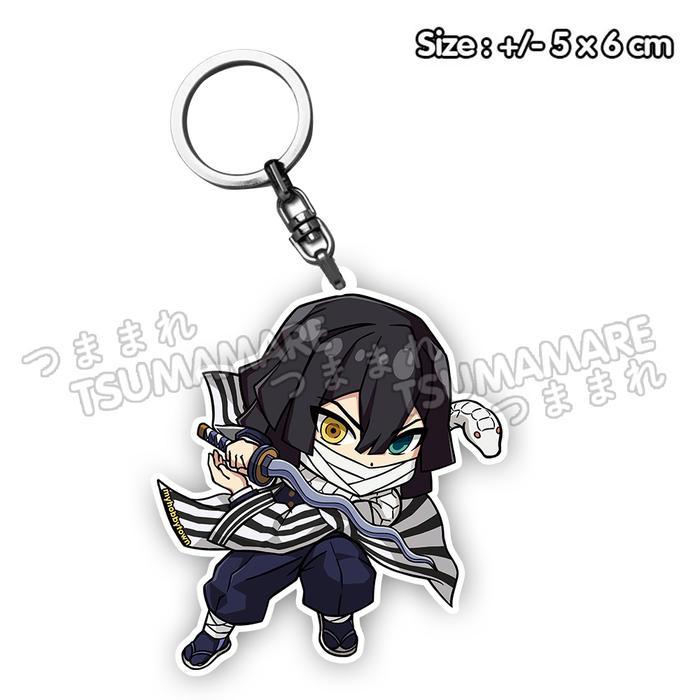 Gantungan Kunci Obanai อะคริลิค Akrilk อะนิเมะ Kimetsu ไม่มี Yaiba พวงกุญแจ Demon Slayer