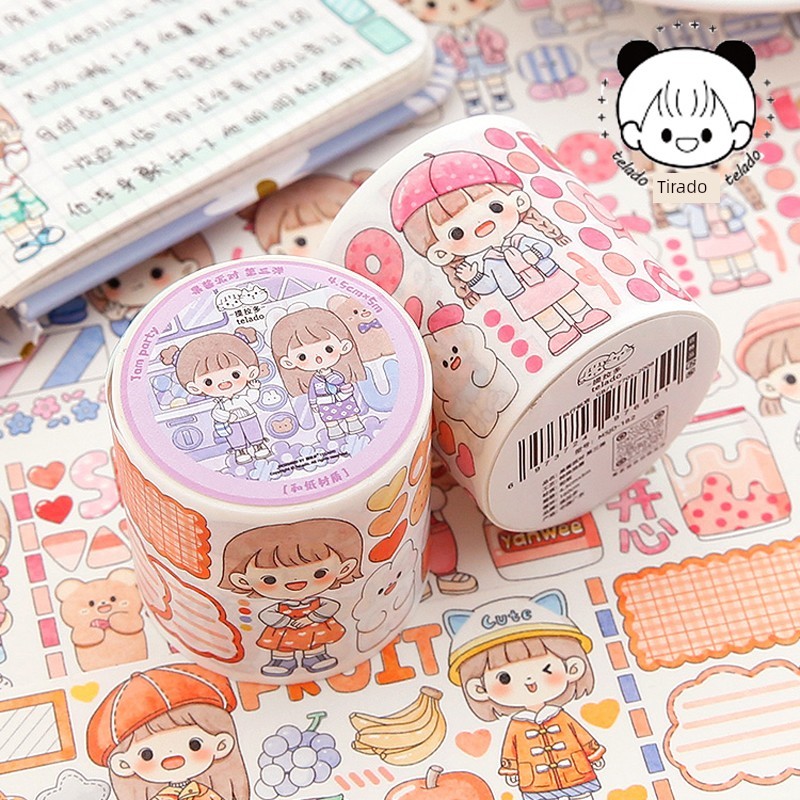 ใหม่ Tirado Jam Party Second 3 กระเป๋าถือน่ารักสติกเกอร์และกระดาษเทปกาวกระดาษกาวสองด้านcqd72.my20260