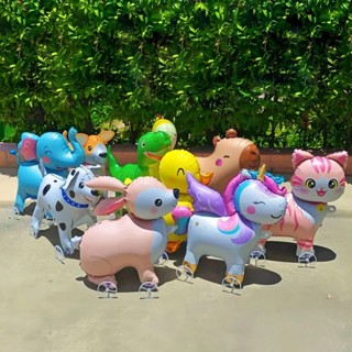 NEW ลูกโป่งฟรอยด์ ตัวการ์ตูน แบบมีล้อ ของขวัญวันเด็ก ลูกโป่ง…