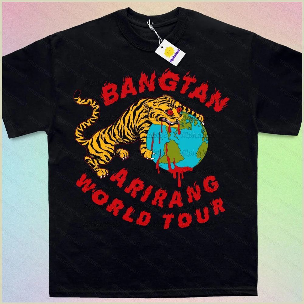 XS1 BTS Arirang World Tour bangtan rock tiger เสื้อยืด JUNGKOOK J-HOPE tee XS1