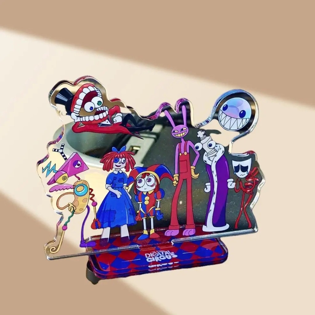 Standee The Amazing Digital Circus อะคริลิคพวงกุญแจ Pomni Jax Caine Digital Circus Study โต๊ะตกแต่งข