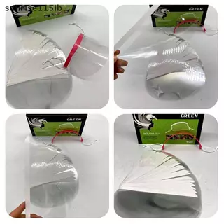 (sun) 50 ชิ้น Hairdressing Eye Mask Transparent Eye Shield Kit Dye Perm Face Cover (TH)