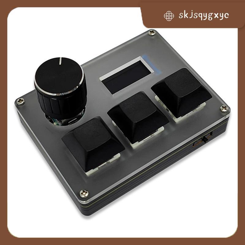 skjsqygxyc3-Key คีย์บอร์ดแบบกําหนดเองแบบมีสาย Blue Switch OSU คีย์บอร์ดเกมพร้อมลูกบิดหน้าจอ RGB Copy