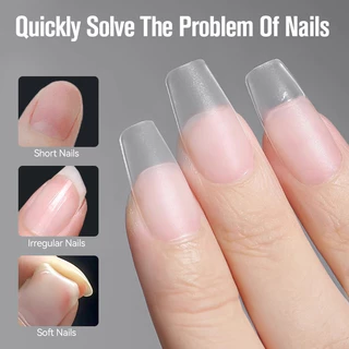 【Local】UR SUGAR เล็บใสเคล็ดลับ Matt Soft Gel เคล็ดลับ 420pcs เคล็ดลับเล็บปลอม Pre-shape ขยาย 15 ขนาดสําหรับ Home DIY เล็บ Quick EXTENSION
